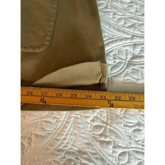 Isaac Mizrahi Live Essentials Olive Green Open Front Cardigan Pockets 3X Plus - Picture 4 of 9